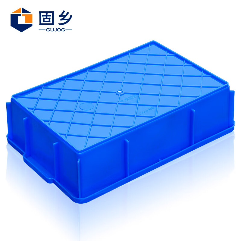 Guxiang Plastic Box Thickened Logistics Turnover Box Parts Material Box Classification Organizing Basket Storage Box Tool Box Storage Box Storage Accessories Box Plastic Basket Rectangular Box Flat Mouth Box Small Square Box Blue No. 6 379*241*99mm