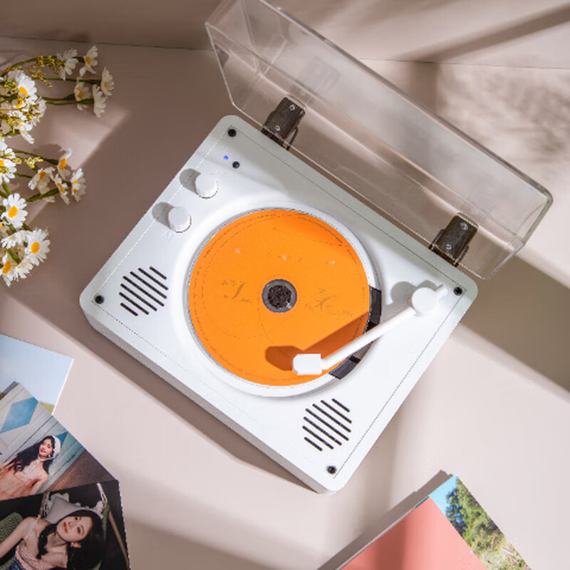 YEARS STAY time and years all-in-one CD player audiophile album player retro CD player record player desktop Bluetooth audio speaker cd player birthday gift blue SG1988