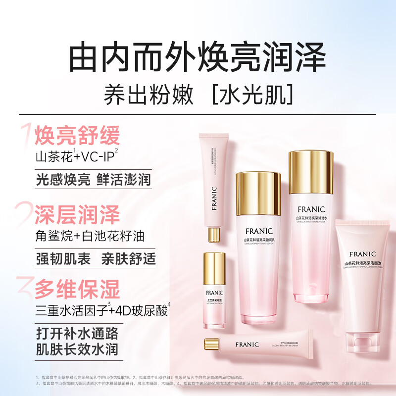 Franlinka Set Skin Care Gift Box Camellia Bright Repair Firming Soothing Year of the Horse New Year Gift for Girls Gift Box Wife