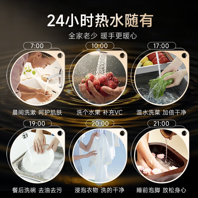 A.O.SMITH 6-liter small kitchen treasure, government subsidy, Jingui inner tank, 2kW fast heating, first-class energy efficiency, installed under the basin, top water outlet, EWH-6C2 water storage type