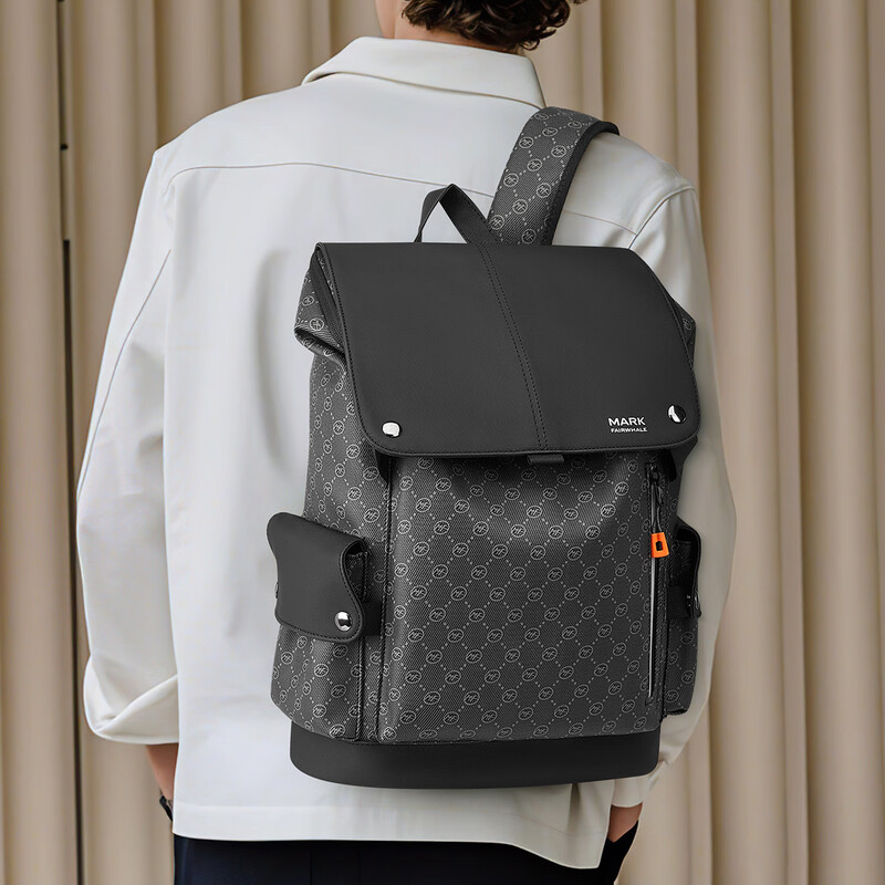 Mark Huafei high-end light luxury backpack men's large capacity 16-inch computer bag college student bag men's business travel backpack