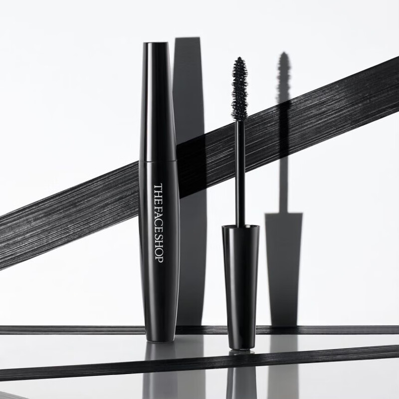 Face Shop Black Rod Mascara is not easy to smudge, has natural roots, has clear roots, long-lasting makeup, long curls, thick circles, and a big belly. 02 thick type 2 pack