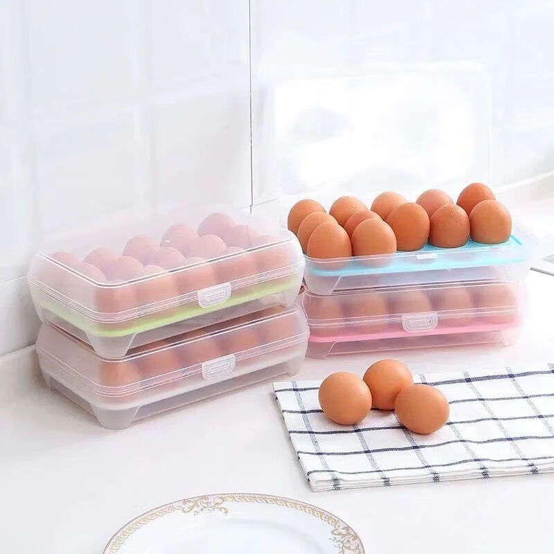 An Junsheng kitchen 60-compartment egg storage box for refrigerator egg crisper multi-layer egg box plastic egg tray egg crisper 14+1 compartment #1 piece/1 layer*