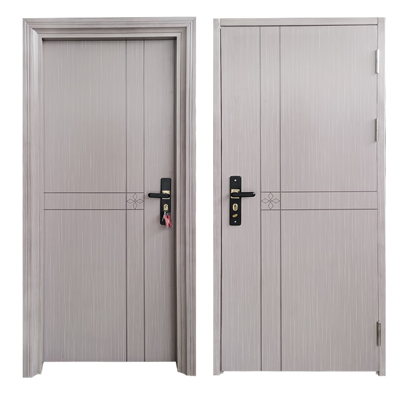 Wen Yijia Foshan manufacturer zinc alloy room iron sheet painted galvanized rental house self-built house bedroom door study room home sound insulation 8061 model 88*205*13 inner opening left lock