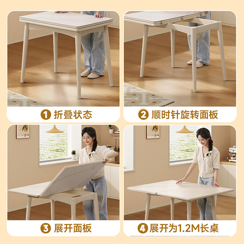 Chivas slate folding retractable small apartment full set of home high-end 2025 new Chivas Regal CT205 dining table and chairs CT205 folding dining table + color shell chair * 2 + XJ059 stool * shipped 2 years ago (for address details, please contact customer service)