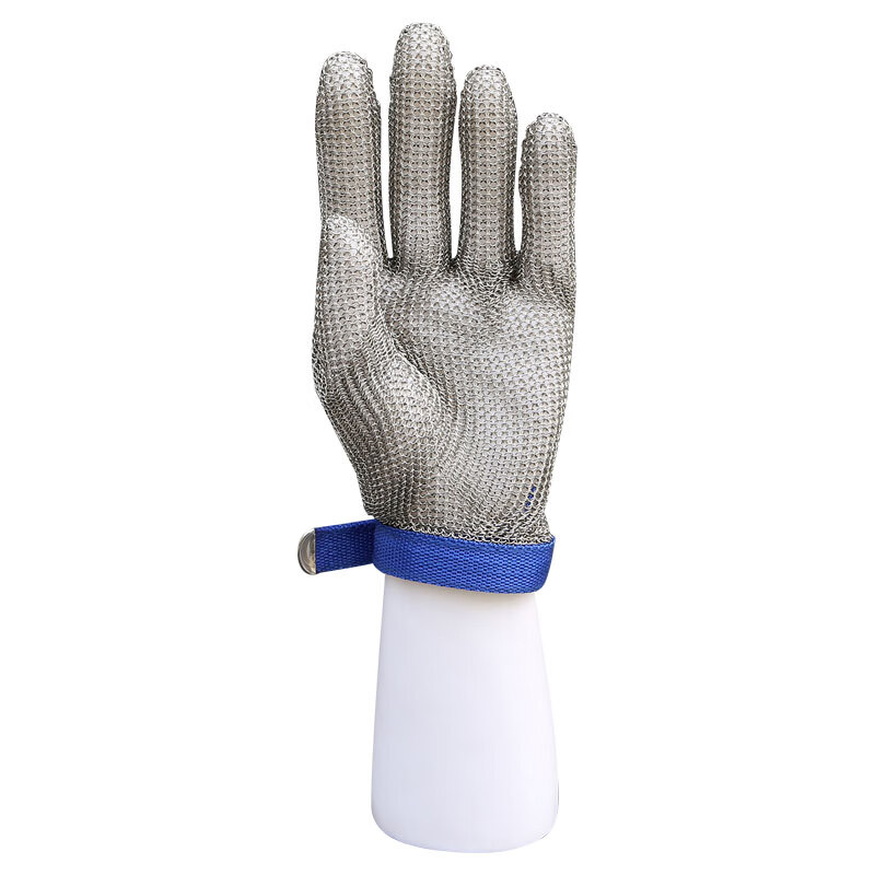 ZH anti-cutting gloves steel ring gloves anti-cutting iron gloves wear-resistant slaughtering cutting bed stainless steel metal gloves 316L l