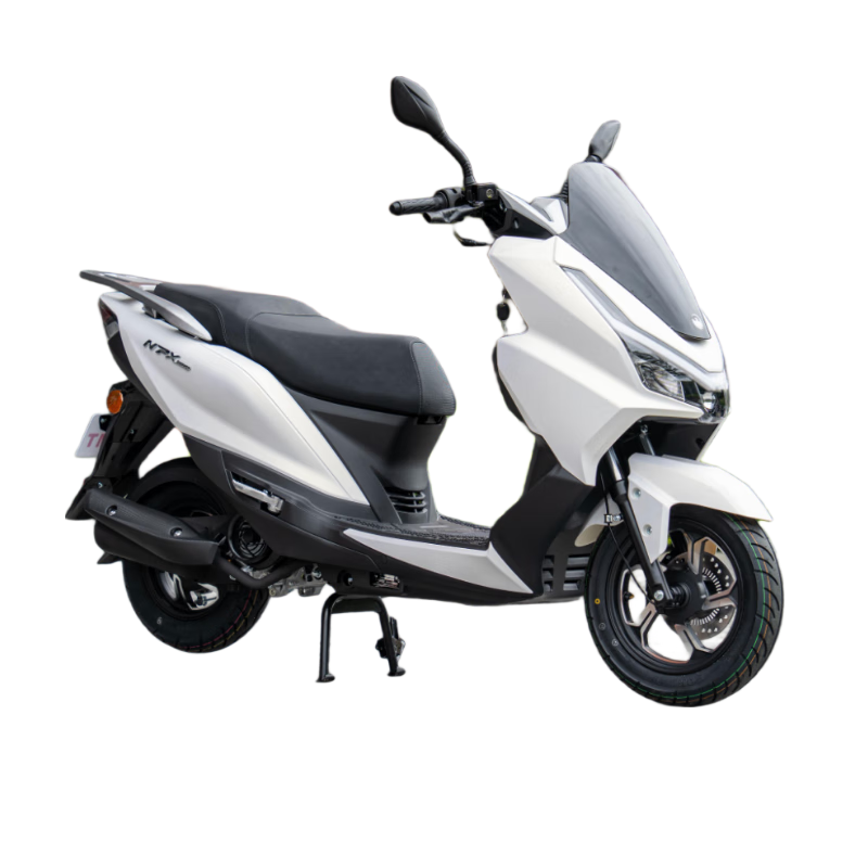 Flying Eagle NPX150 fuel two-wheel scooter, dual disc brakes, smart sports commuting, guardrail white supreme version