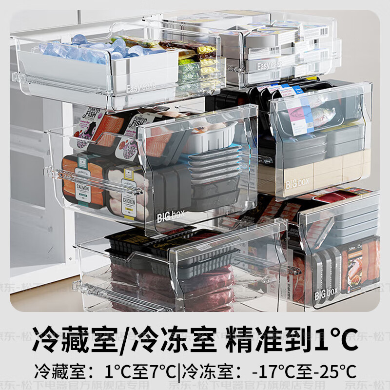 Panasonic (Panasonic) national subsidy Big Seal 2.0PRO refrigerator household double-door cross door 510 liters embedded four-door first-class energy efficiency energy-saving air-cooled and frost-free Big Seal 2.0丨510 Cross Hydrating and Fresh ED51CMA-W