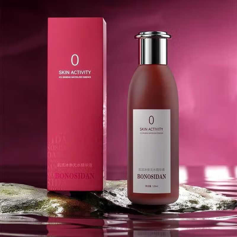 BONOSIDAN Official Store 3 Bottles BONOSIDAN Ice Ginseng Anhydrous Essence 120ml Anti-wrinkle, Firming and Moisturizing 120ml*3 bottles Free 1 pack of wet compress cotton