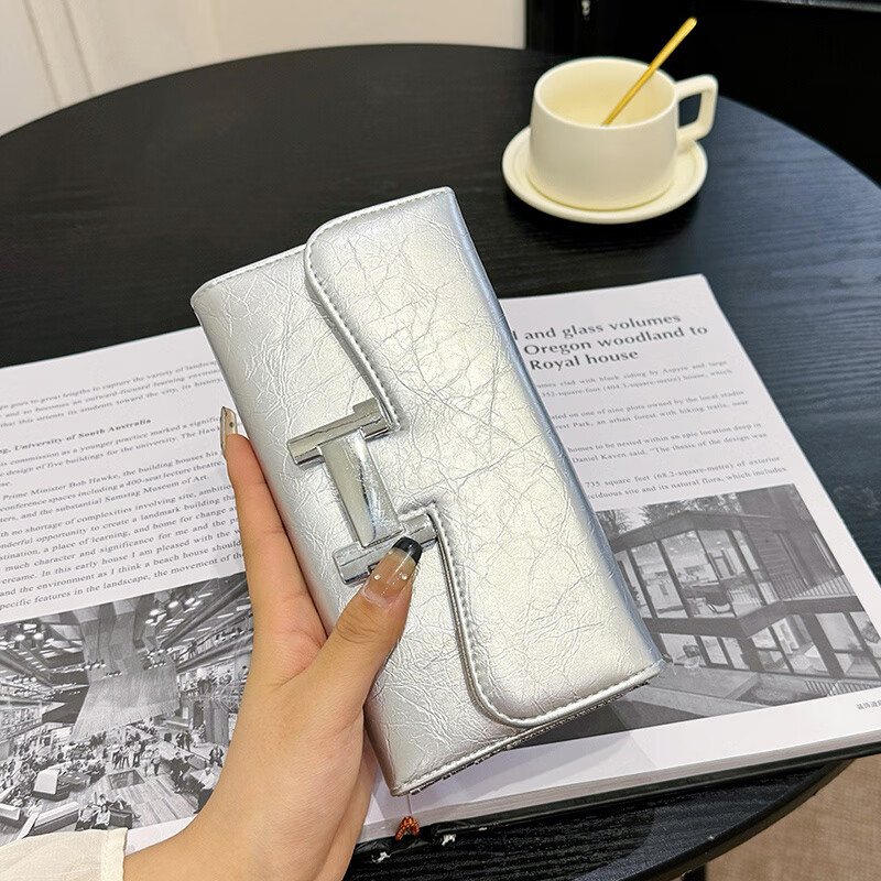 Kangaroo Clutch Women's 2025 New Internet Celebrity Light Luxury Niche Trendy High-Looking Large Capacity Multi-Card Slots Clutch Wallet Red 2168 Sichuan