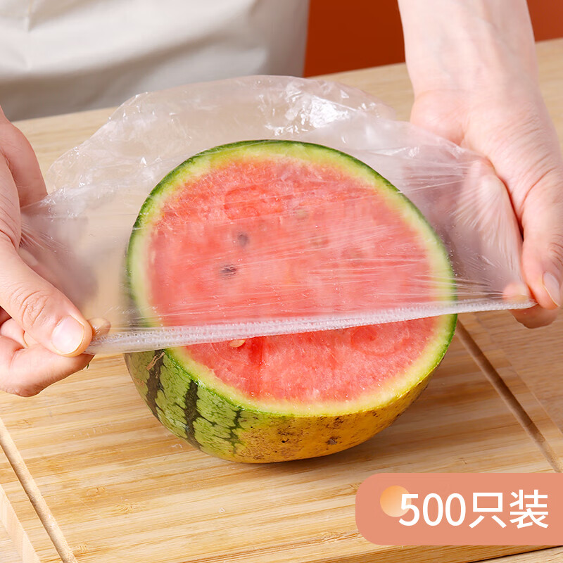 Original idea of kitchen cling film covers 500 pieces, food-grade disposable plastic wrap covers, leftovers self-sealing bowl covers, plastic bags, regular transparent 500 pieces, stretchable 35cm