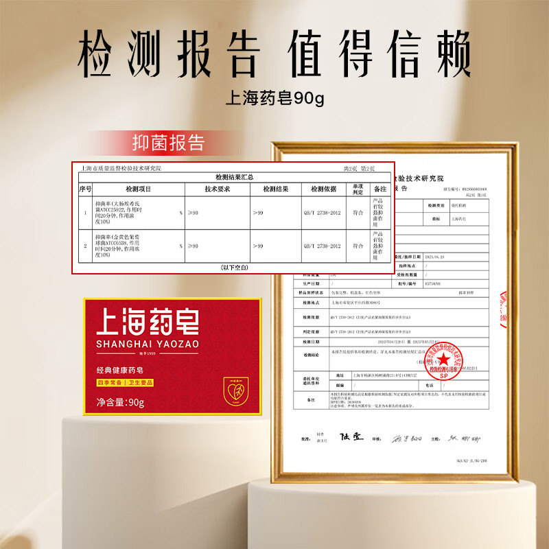 Shanghai Medicated Soap Bath Antibacterial Face Wash Hand Soap Back Cleansing Seasonal Standby 90g 5 Pieces