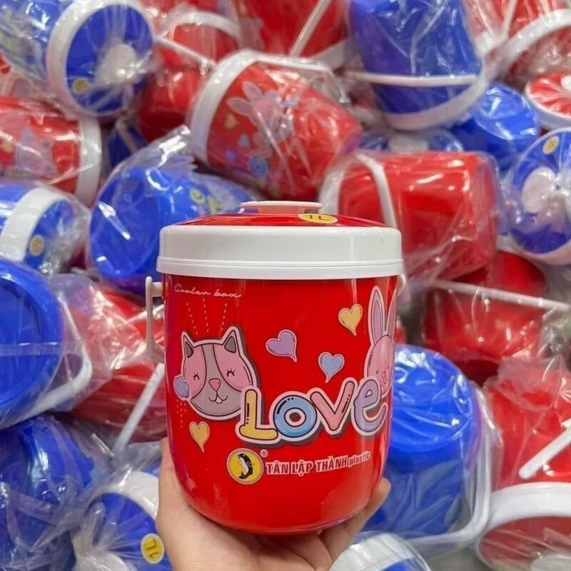 Enshousu insulated ice bucket, Vietnamese commercial stall soy milk and rice insulated bucket, cold storage dual-purpose outdoor stall car portable 1 liter