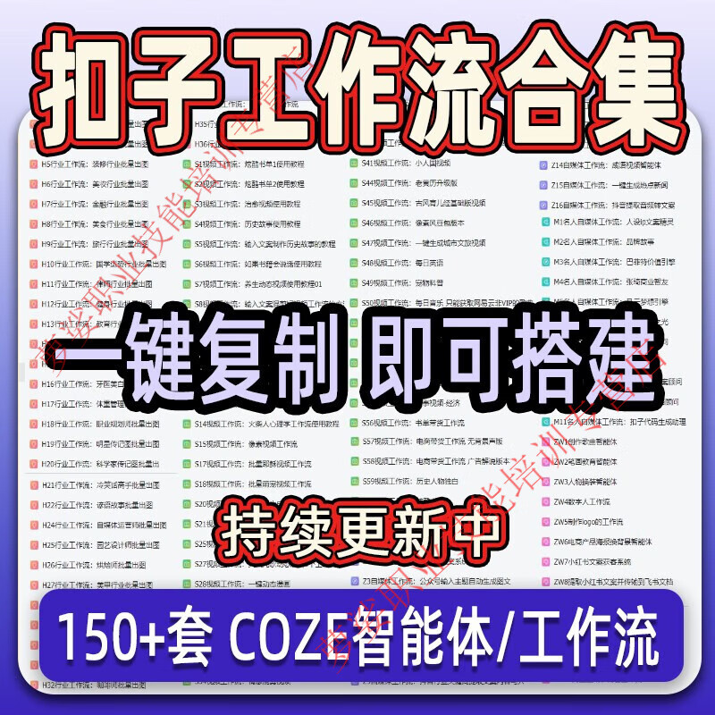 Coze workflow finished product can be copied with one click to build parenting books, button space, AI agent resource tutorials, 150+ workflows, continuous updates + enter button space, free win clipping