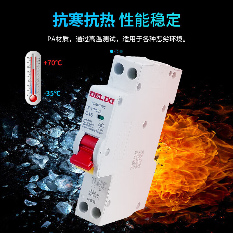 Delixi single chip single horse 1P+N household 16A air 20A switch with leakage 32A protector new DZ47PLES leakage protector 10A x 1P+N