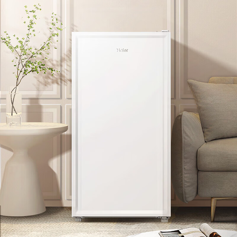 Haier freezer household vertical new level energy-saving drawer-type small freezer deep-freezing quick-frozen seafood freezer refrigerated small freezer 151 liters + even cooling and micro-frost + four-layer storage + large freezing power