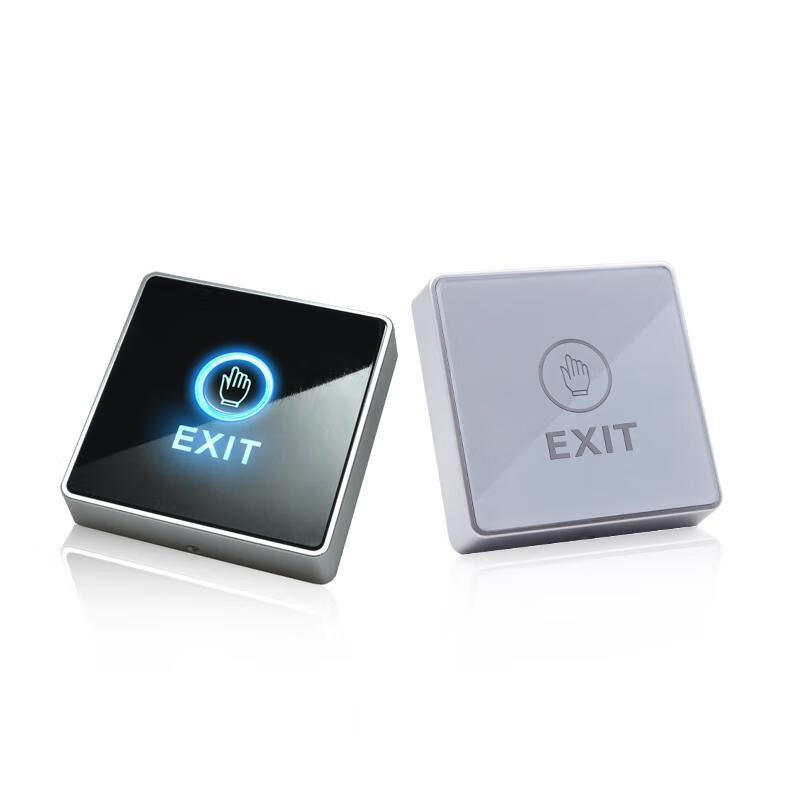 Exit button access control switch touch to open the door 86 type surface mounted panel self-resetting automatic narrow C1 long black