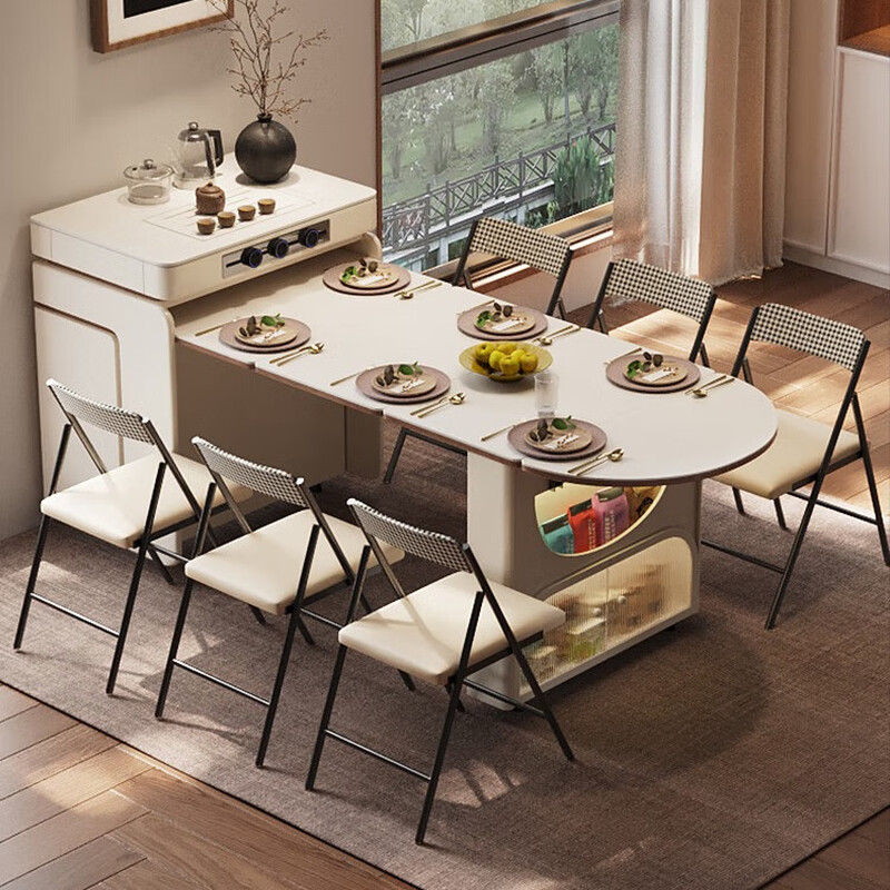Micro Art 2025 sideboard island dining table integrated household retractable folding small apartment multi-functional bar guide table dining table retractable island dining table flat without tea making
