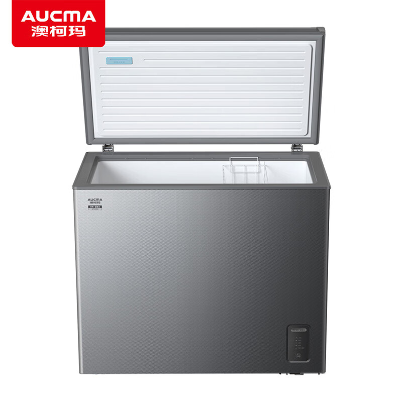 AUCMA (AUCMA) 202/252/312 liter single temperature household freezer small variable frequency freezer silent energy saving cryogenic quick freezing horizontal frost reduction 80% freezer first level energy efficiency BC/BD-252PHX crystal diamond titanium / 252L