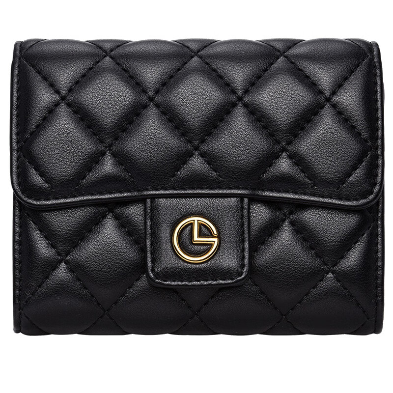 Goldlion Genuine Leather Women's Wallet Women's Light Luxury Short Wallet High-end Brand Wallet 2025 New Girl's Cowhide Ticket Holder Officially Authorized One Count for Fake and Ten Penalty Exquisite Gift Box