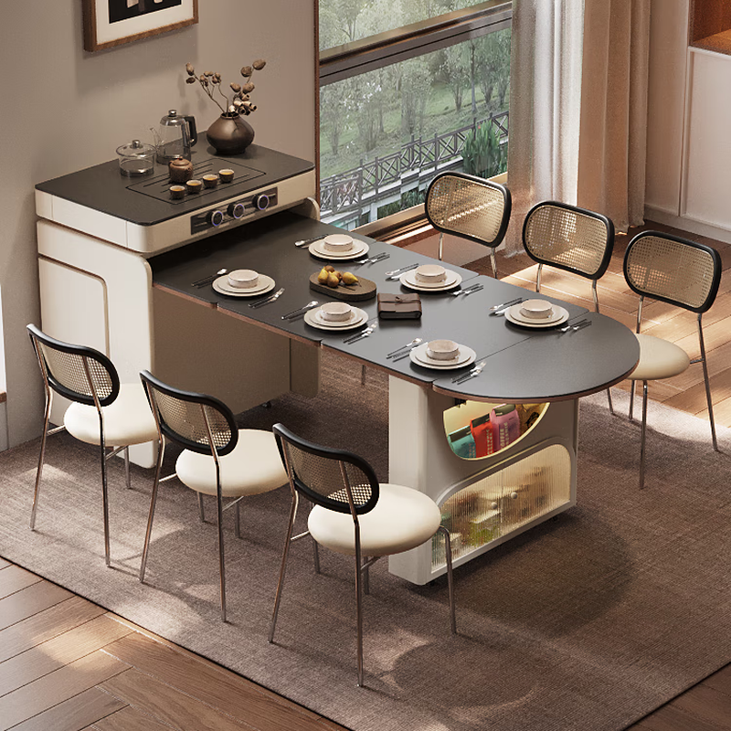 Micro Art 2025 sideboard island dining table integrated household retractable folding small apartment multi-functional bar guide table dining table retractable island dining table flat without tea making
