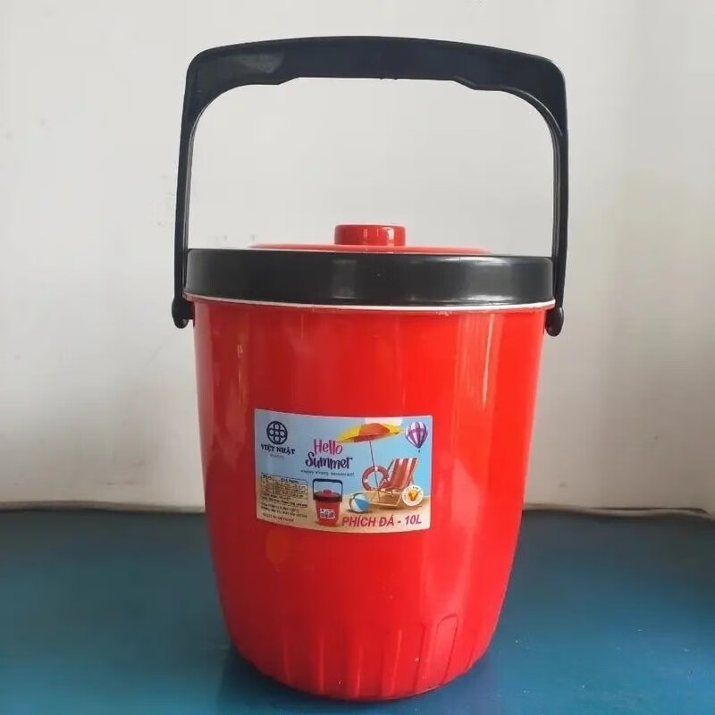 Enshousu insulated ice bucket, Vietnamese commercial stall soy milk and rice insulated bucket, cold storage dual-purpose outdoor stall car portable 1 liter