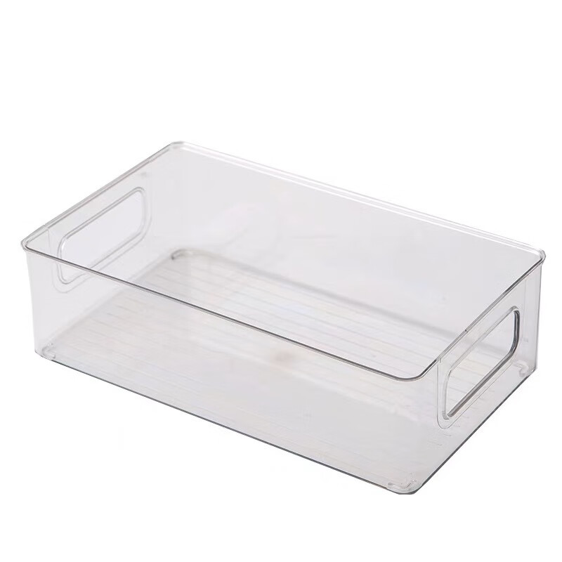 Jiacube Acrylic Desktop Storage Box Makeup Mask Skin Care Products Transparent PET Jewelry Box Storage Office Storage Basket Large Size 1 Pack