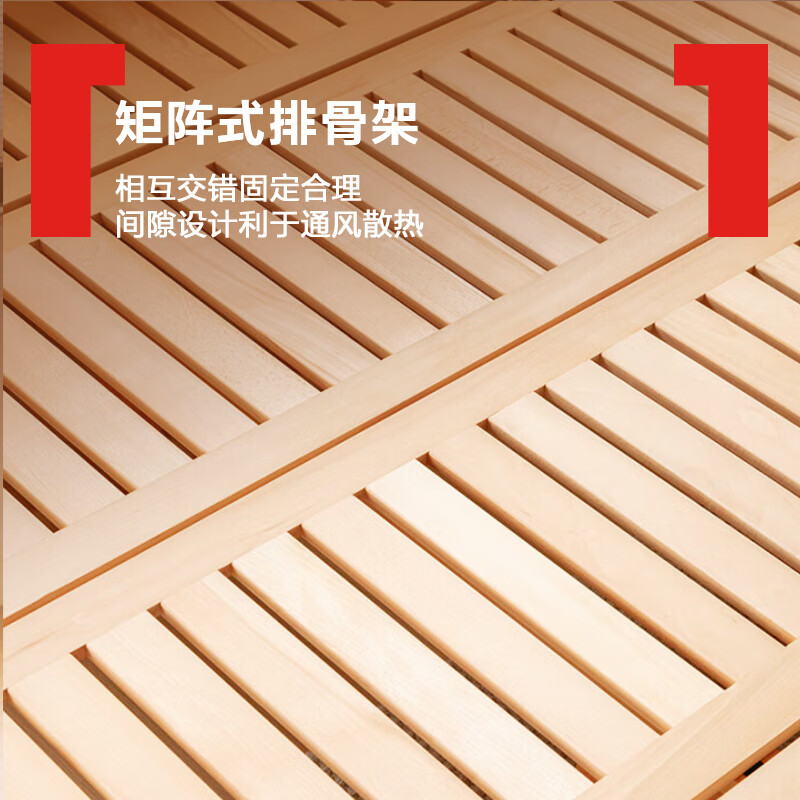 HALF HOUSE new solid wood bed Qianxun Bed 180*200cm Nordic log style master bedroom king bed