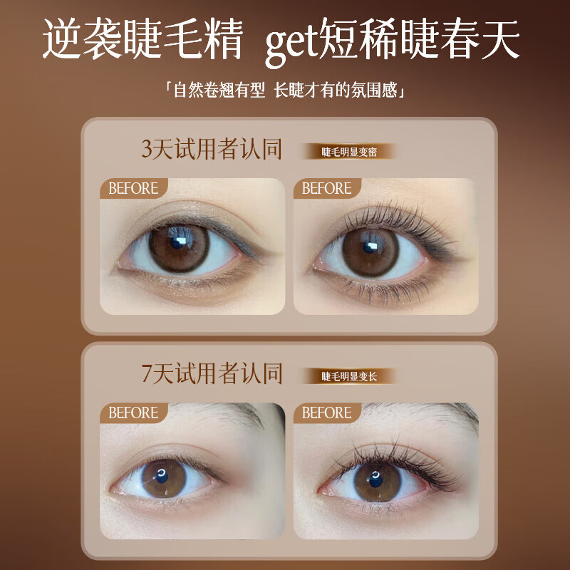 BAJK Eyelash Growth and Eyebrow Growth Serum, Thick and Slender Nourishing Serum, Natural Curl, Medical Grade Imported Thick Eyebrow Nutrition, Buy Two Get One Free, Eyelashes/Eyebrows Thin, Short and Sparse, Naturally Thick丨Slim, Long and Curly丨Refundable for Invalidity