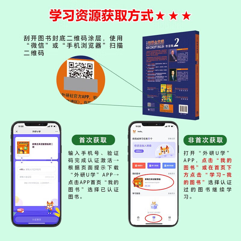 Wenxuan Xinhua Bookstore New Concept English Complete Set Smart Upgraded Edition Textbook with Audio Student Book Longman Foreign Language Learning Textbook New Concept English 2 (Textbook)