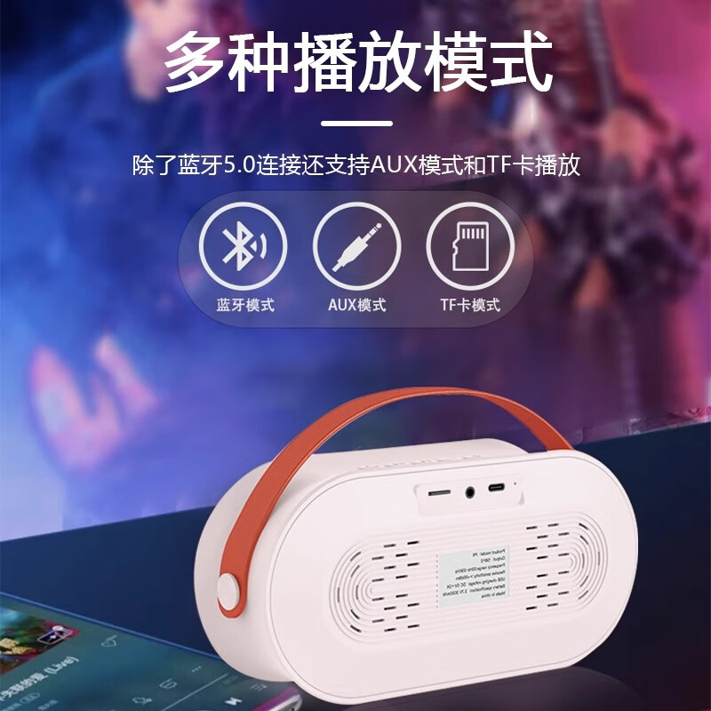 KGPG home karaoke audio microphone speaker integrated portable atmosphere singing Bluetooth wireless microphone karaoke audio-double wheat super long battery life