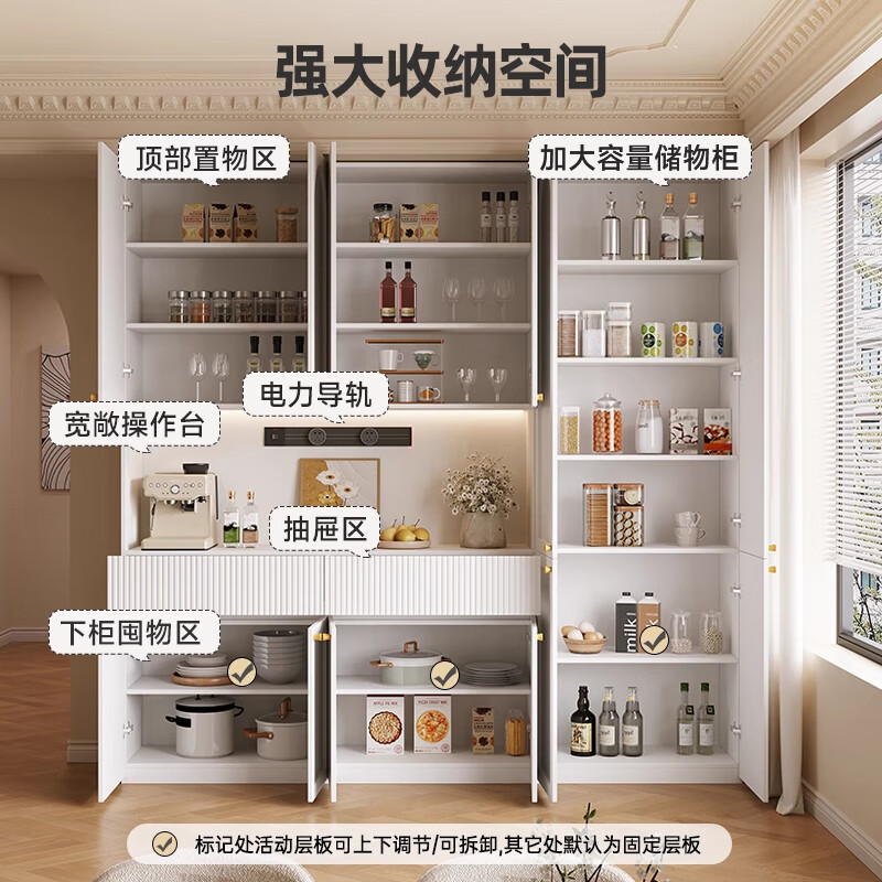 Gugezhijia customized solid wood blister sideboard against the wall integrated storage cabinet household ENF grade tea cabinet wine cabinet display cabinet 1.6 meters long * 2.4 meters high (four door sideboard) 18MM thickened whole cabinet ENF grade maternal and child use