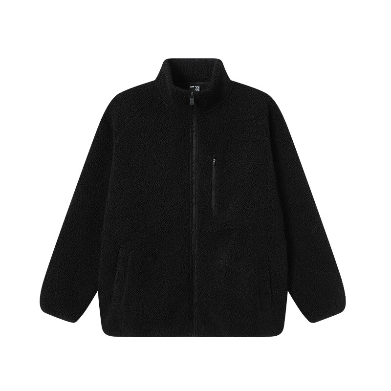 Jingjing Tokyo-made outer jacket men's lamb wool 25 autumn and winter new style loose thickened clothing black L