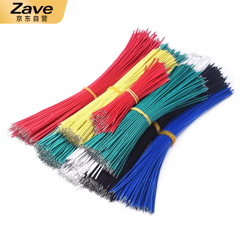 ZAVE double-ended tinned wire conductor electronic connecting cable jumper red 10cm (100 pieces)