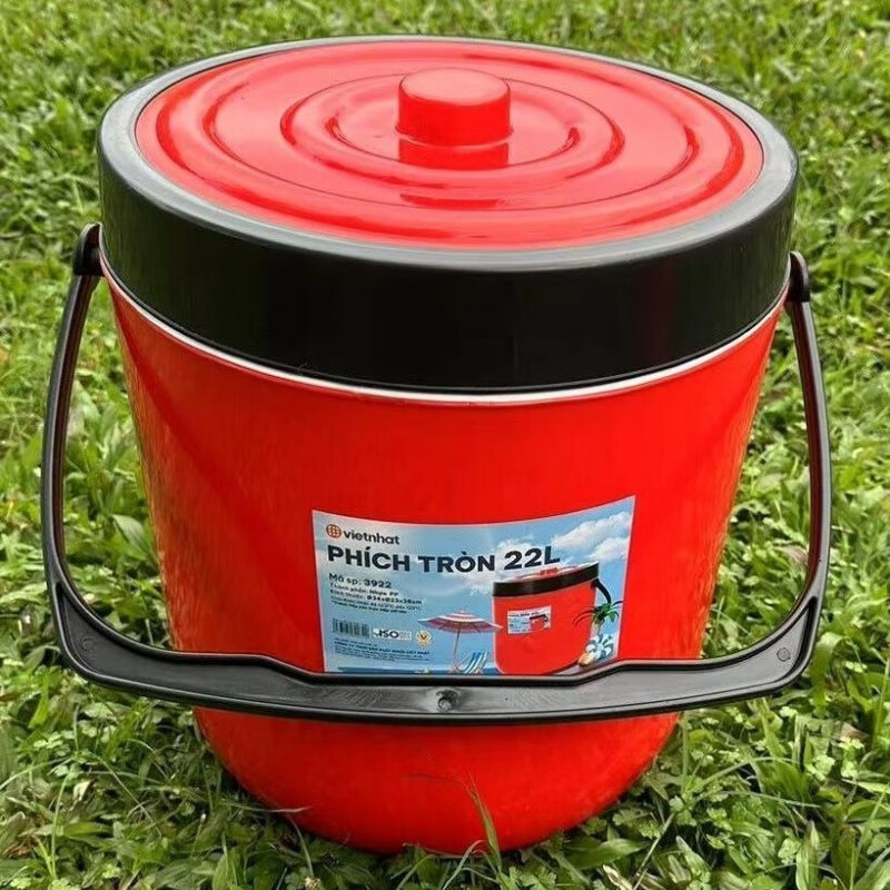 Enshousu insulated ice bucket, Vietnamese commercial stall soy milk and rice insulated bucket, cold storage dual-purpose outdoor stall car portable 1 liter