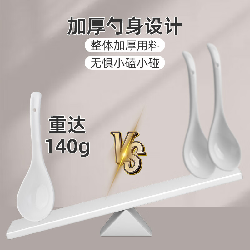 Half-life ceramic large spoon household long-handled soup spoon porridge spoon large soup spoon high-looking porridge soup porridge spoon table spoon