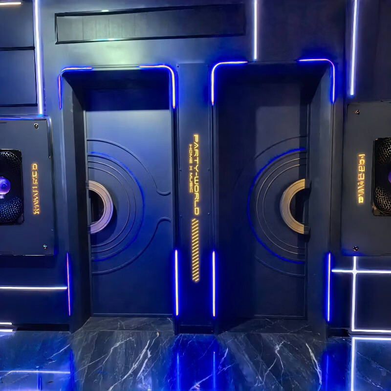 KTV fire door soundproof door private room door luminous bar special stainless steel door karaoke hall custom private room internet celebrity door style 1