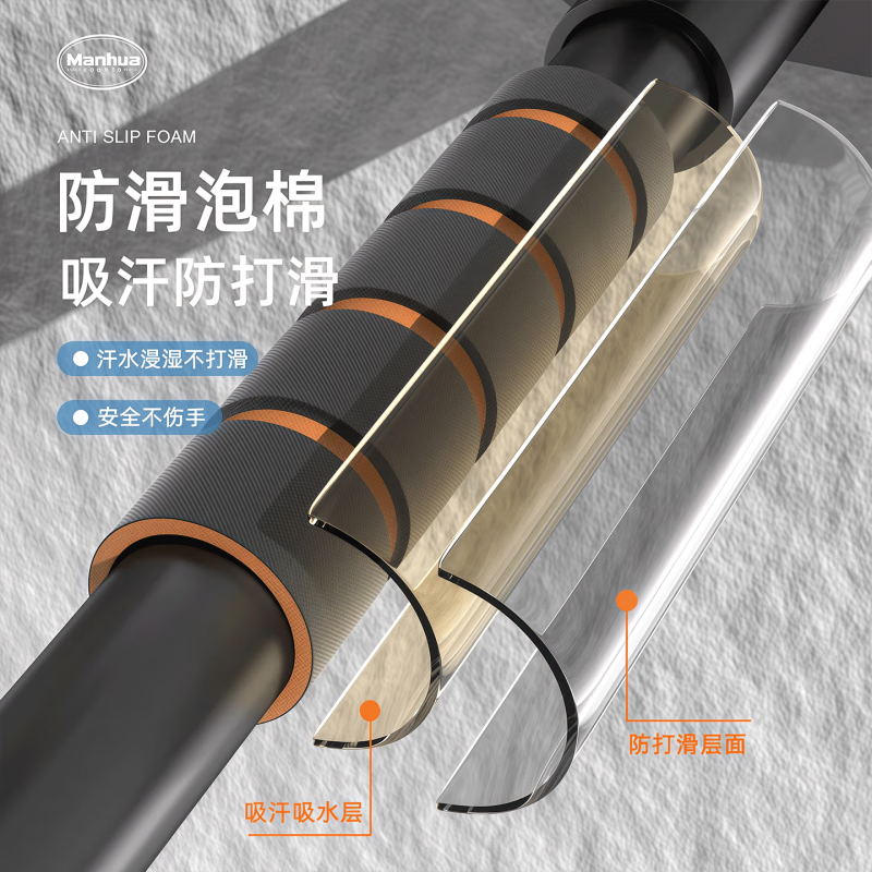 Fan Tisi punched horizontal bar wall fixed home base installation single pole indoor home pull-up screw steel pipe third generation upgraded horizontal bar (110-120) + free level + expansion screw