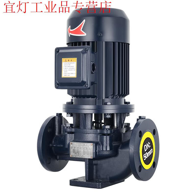 People's IRG vertical pipeline pump centrifugal pump 380V Shanghai high temperature resistant pressurized heating hot water industrial circulation pump 7.5KW 6.3 tons 80 meters 40250