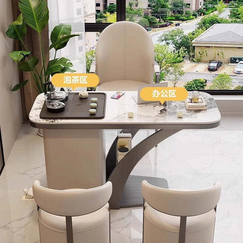 Yipintiancheng light luxury slate balcony tea table and chair combination modern small apartment tea table living room household small tea table kettle integrated 1.0 meter single tea table color contact customer service notes