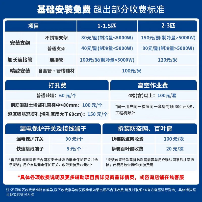 Produced by Tongshuai Air Conditioner Haier, super power-saving 1.5 HP super first-class heating and cooling inverter air conditioner hanging type double row copper tube evaporator national subsidy KFR-35GW/LA1-1