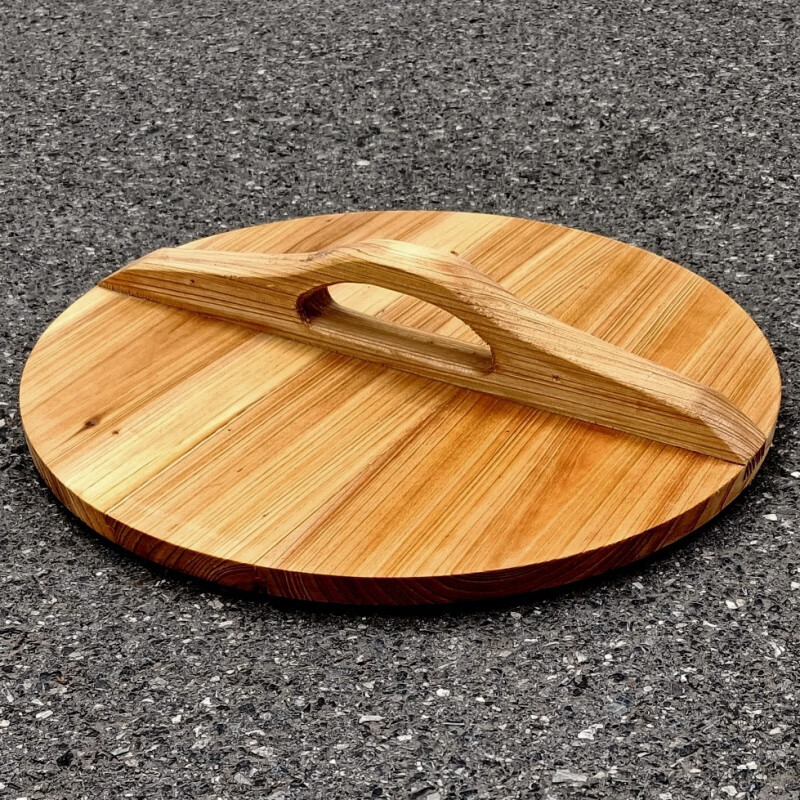 Qinkai fir pot cover brushed tung oil cylinder cover rice cylinder cover 1 meter wooden cover extra large traditional mortise and tenon no glue no nails factory customized diameter 60 cm 1.8 thick other sizes additionally