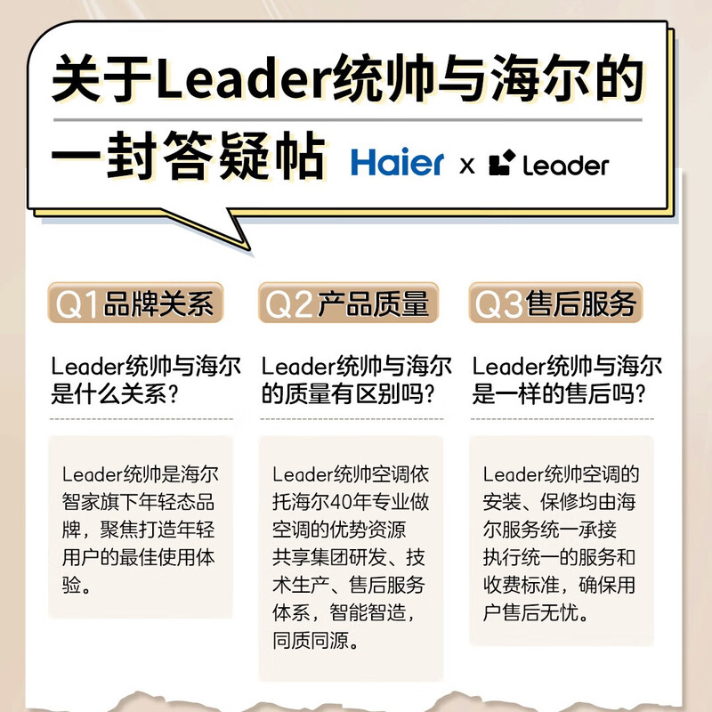 Produced by Tongshuai Air Conditioner Haier, super power-saving 1.5 HP super first-class heating and cooling inverter air conditioner hanging type double row copper tube evaporator national subsidy KFR-35GW/LA1-1