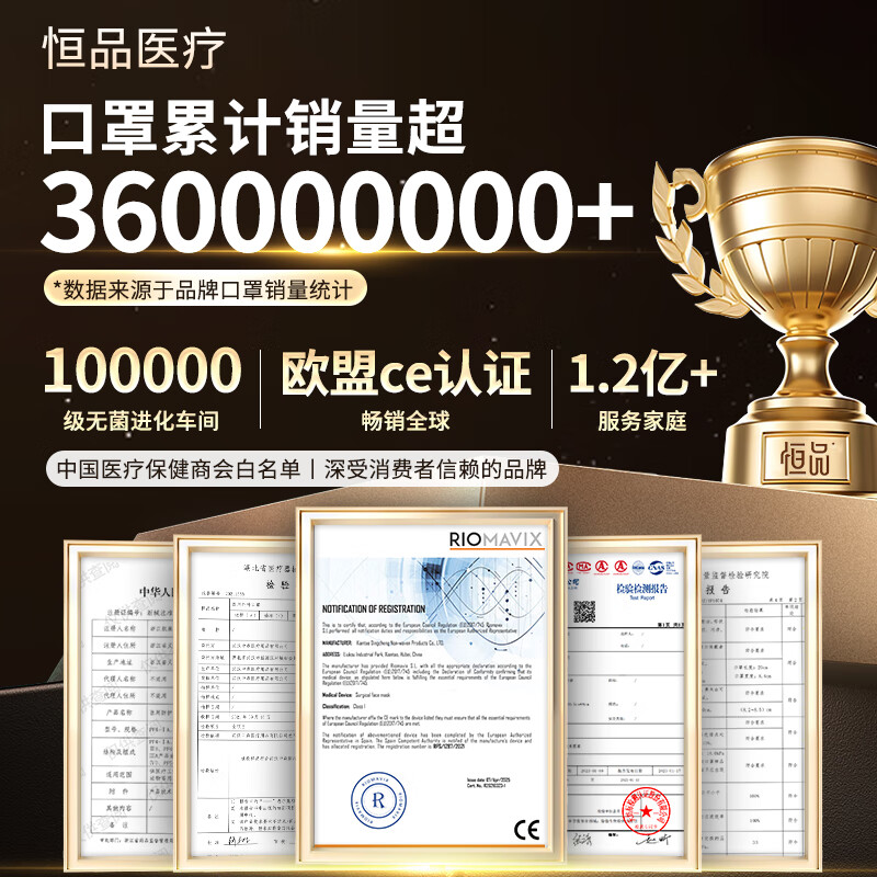 Hengpin N95 medical protective mask disposable individually packaged adult anti-dust virus bacterial haze black 40 pieces