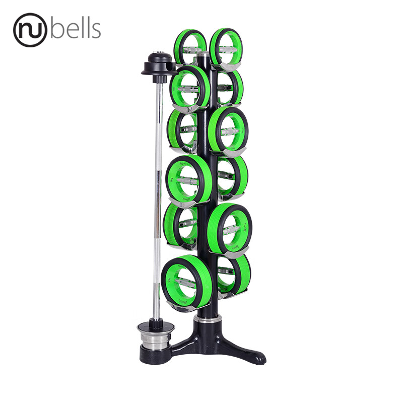 OEMG German imported quality Nubells vertical 6 sets of dumbbell set barbell combination multi-functional rotatable Christmas tree A9005-2 orange 66KG More