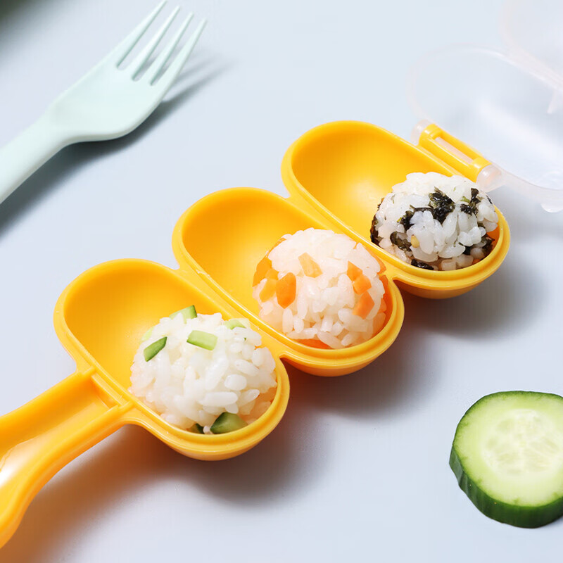 Baijie children's rice ball mold shaking rice ball artifact baby food supplement rice diy mold eating artifact 2 pack