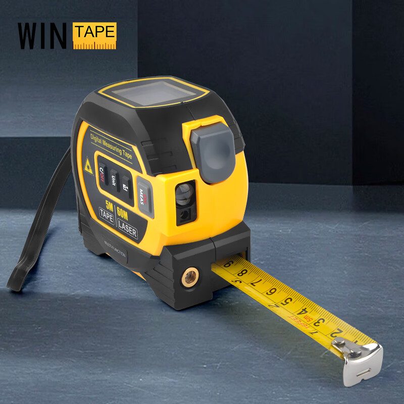 Wentai laser tape measure three-in-one range finder intelligent electronic measuring ruler steel tape measure for room measurement blue 40 meters laser range finder + cross line +