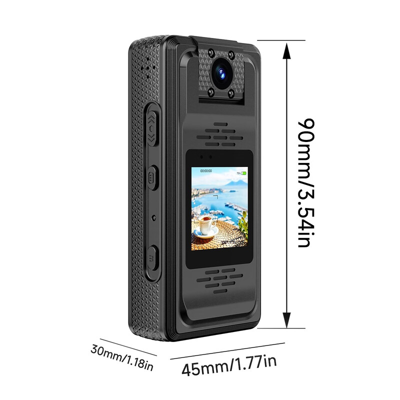 Photographer MD95S high-definition home chest video artifact surveillance camera pocket camera APP link small portable sports camera recorder upgraded model with screen WIFI model official standard No memory card, it is recommended to purchase a package