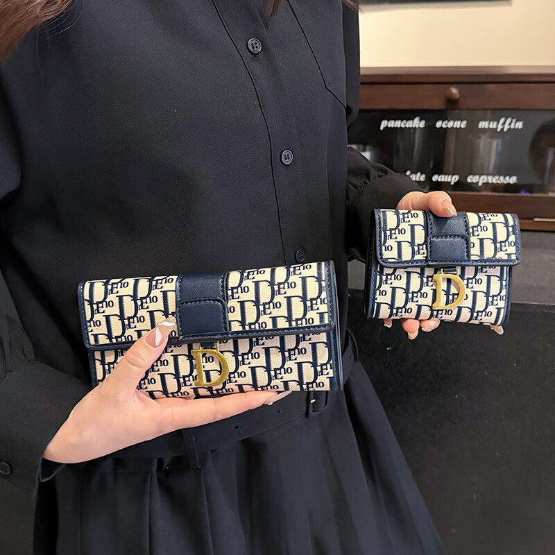 Kangaroo genuine leather long wallet for women 2025 new style exquisite high-value printed coin purse large capacity multi-card slot wallet one long style