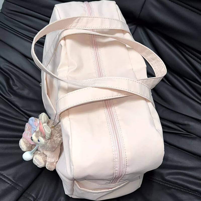 Sudou portable travel bag, women's large-capacity sports and fitness bag, short-distance business trip luggage bag, portable maternity bag storage bag, pink without pendants